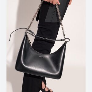 Givenchy Black leather moon cut Shoulder Bag small 1.7K sold out